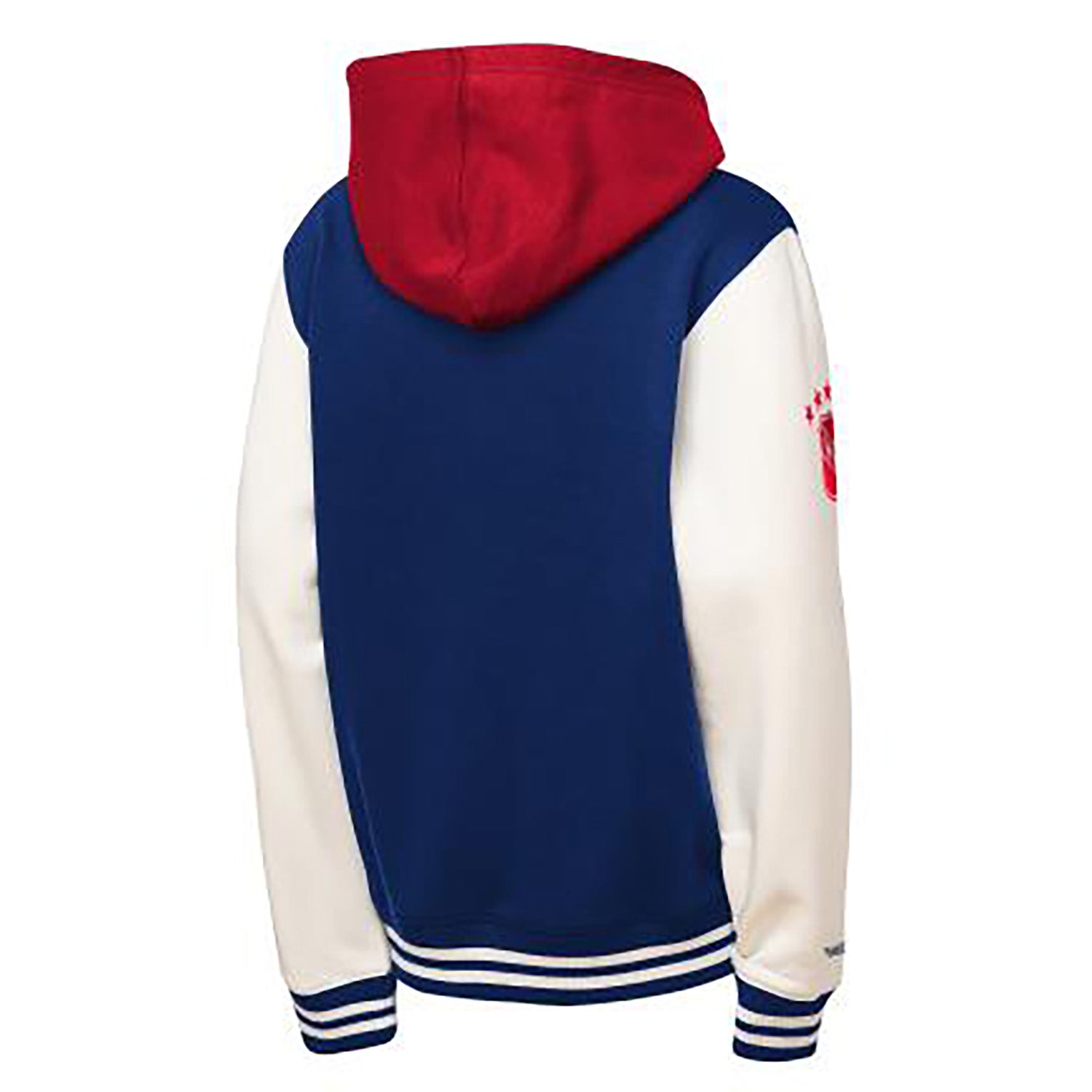 Youth Mitchell & Ness Rangers Hooded Fleece Jacket - Back View