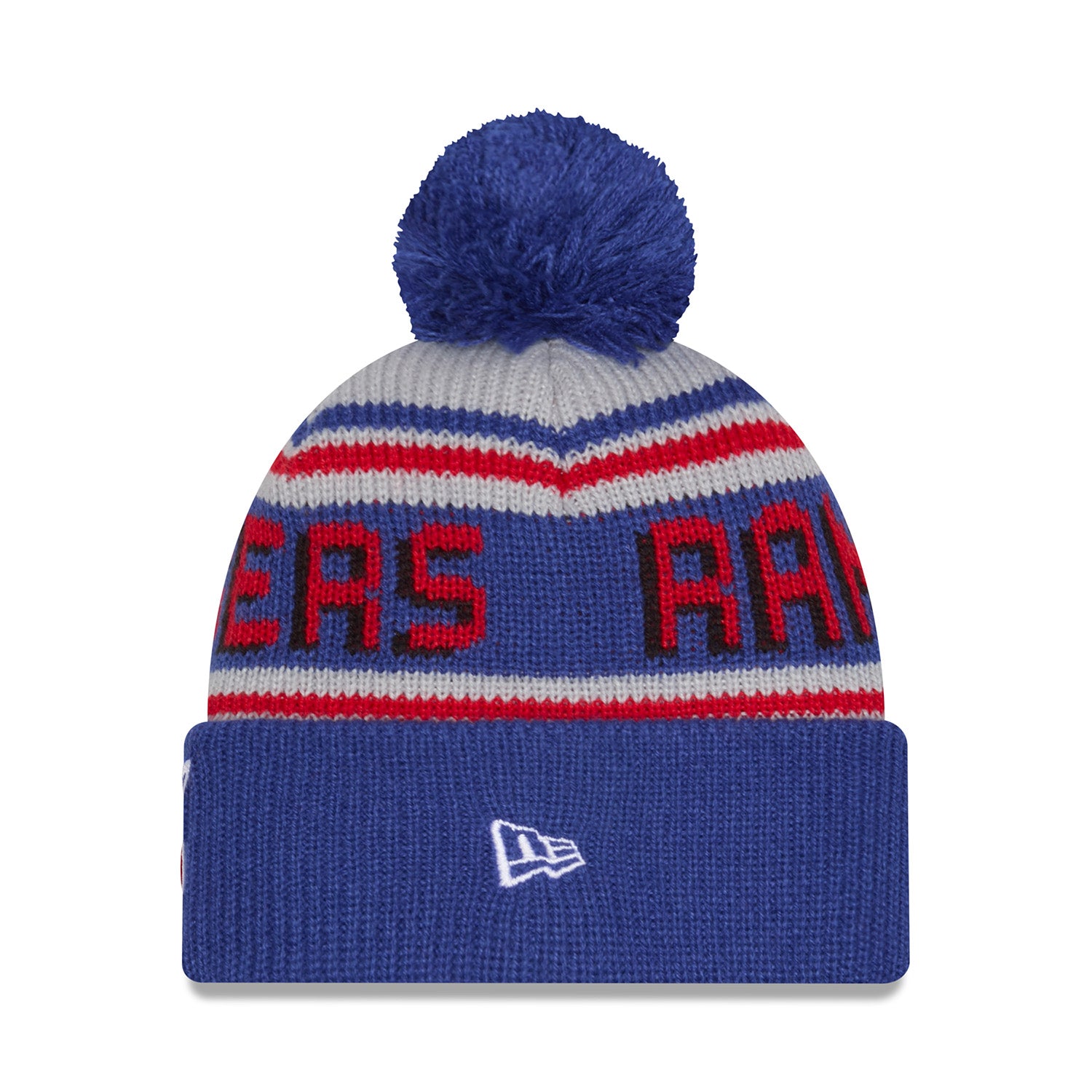 Youth New Era Rangers Wordmark Knit Pom - Back View