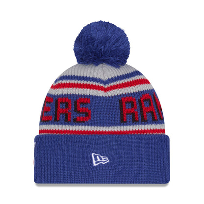 Youth New Era Rangers Wordmark Knit Pom - Back View
