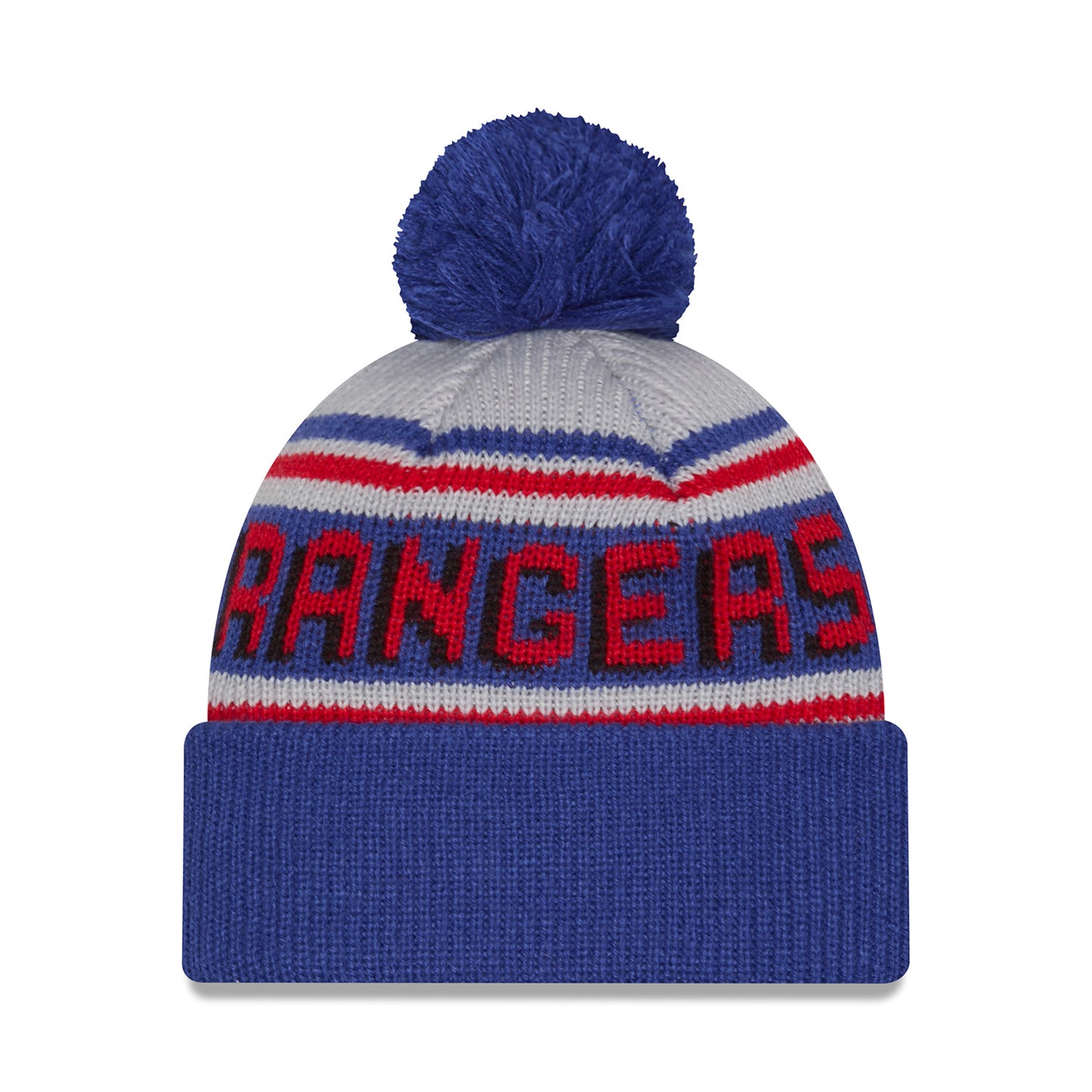 Youth New Era Rangers Wordmark Knit Pom - Back View