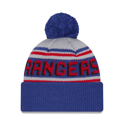 Youth New Era Rangers Wordmark Knit Pom - Back View