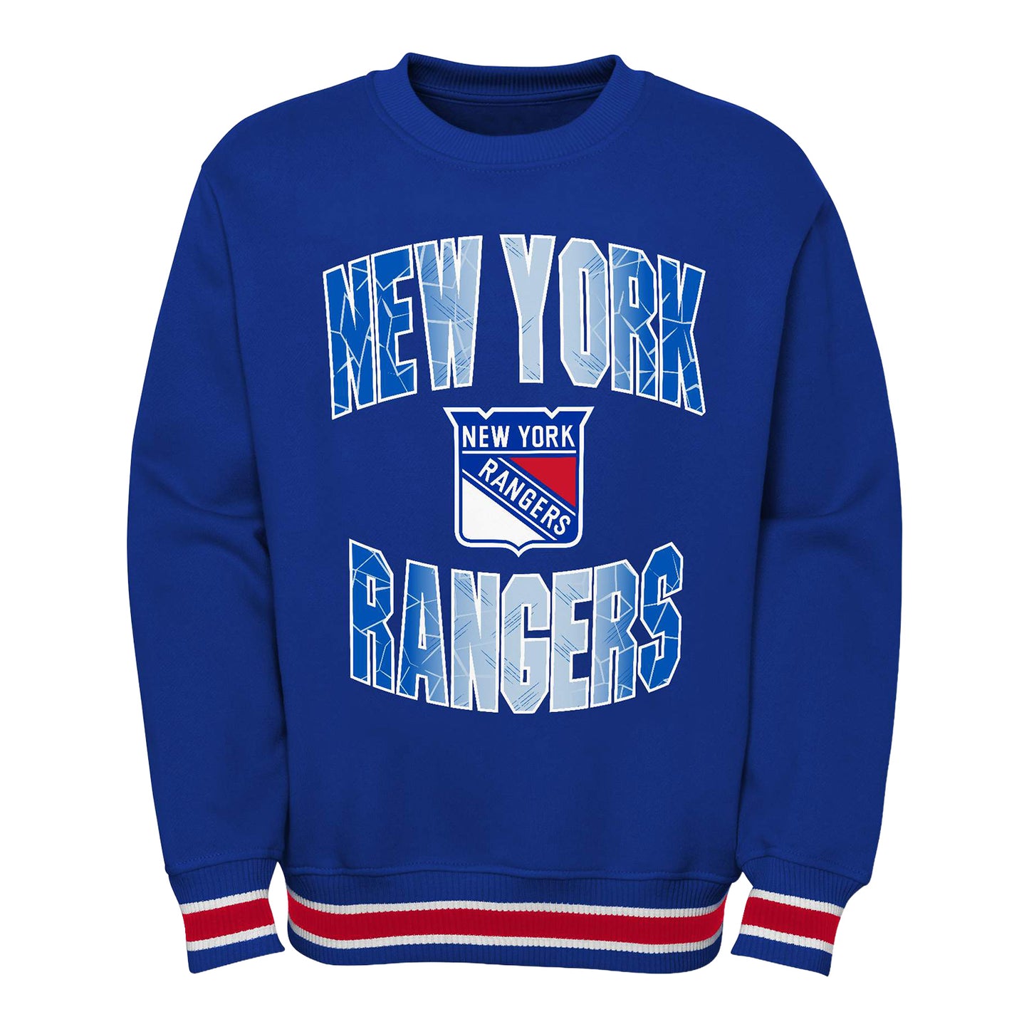 Youth Rangers Classic Blueliner Crew Sweater In Blue - Front View