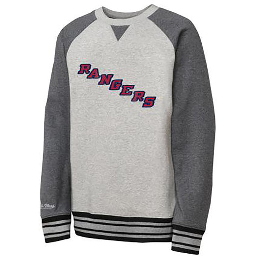 Youth Mitchell & Ness Rangers Legacy Collection Crew - Front View