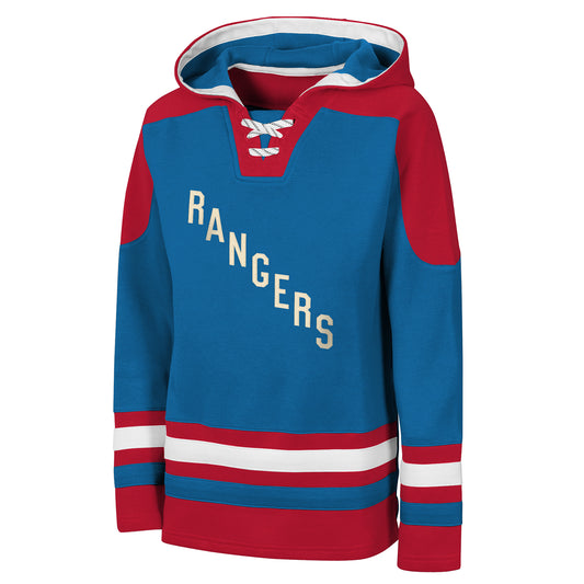 Youth Rangers Centennial Ageless Must Have Lace Up Hoodie - Front View