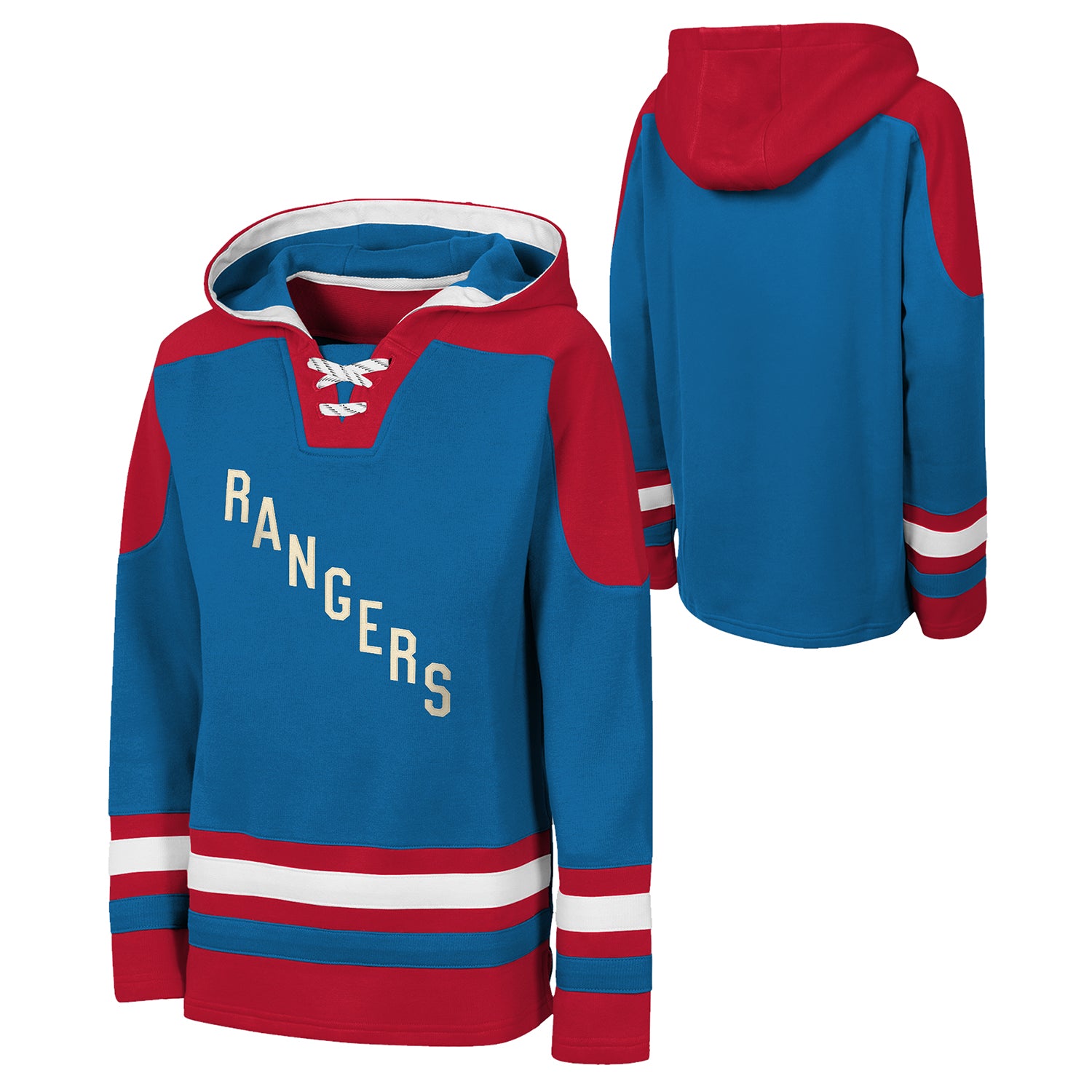 Youth Rangers Centennial Ageless Must Have Lace Up Hoodie - Full View