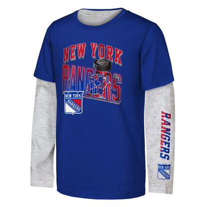 Youth Rangers Rally Team 3 in 1 Combo Shortsleeve & Longsleeve Tee - Front View