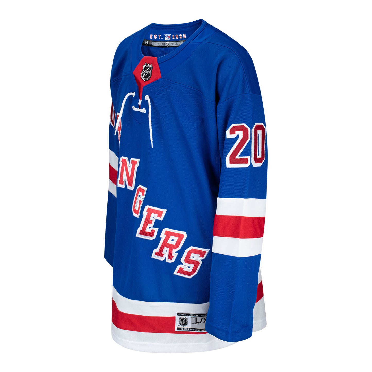 Youth Rangers Chris Kreider Home Jersey - Left Angled View