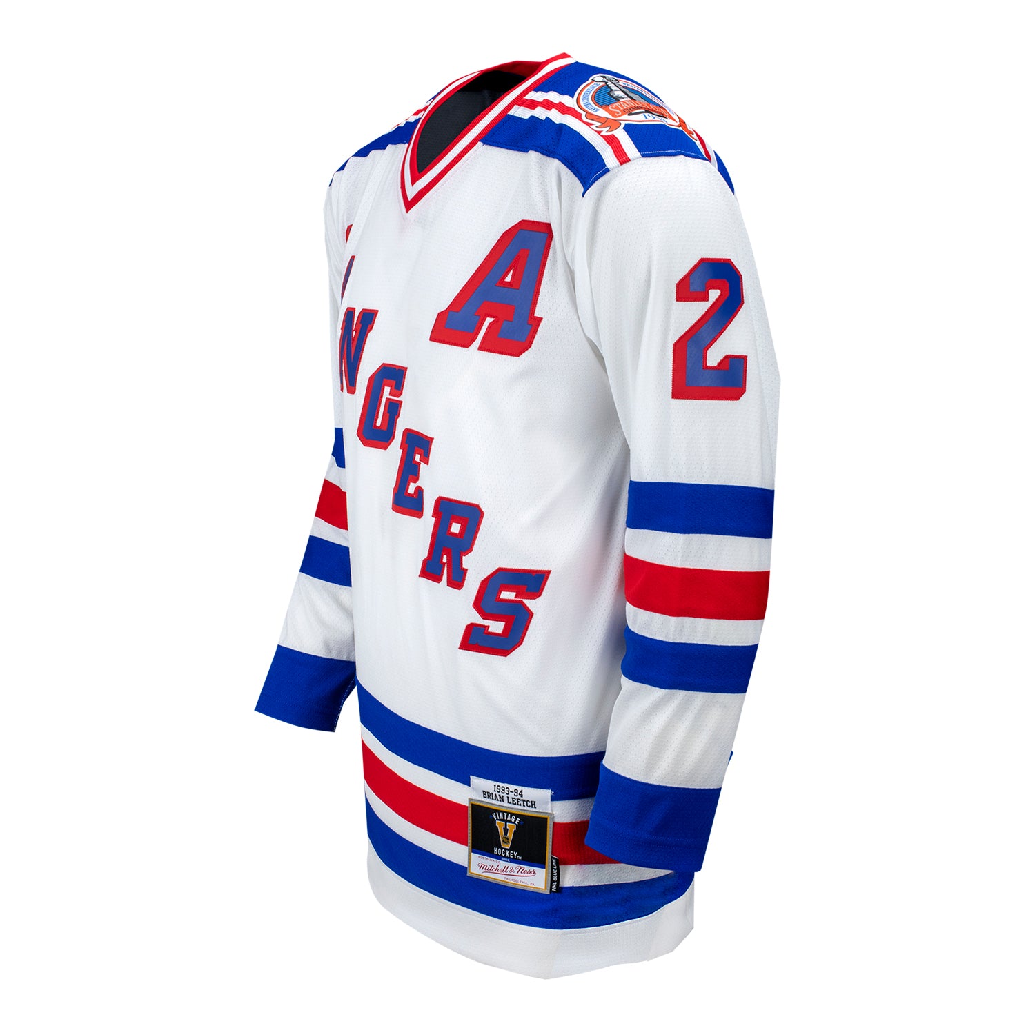 New York Rangers No2 Brian Leetch Blue Sawyer Hooded Sweatshirt Stitched NHL Jersey