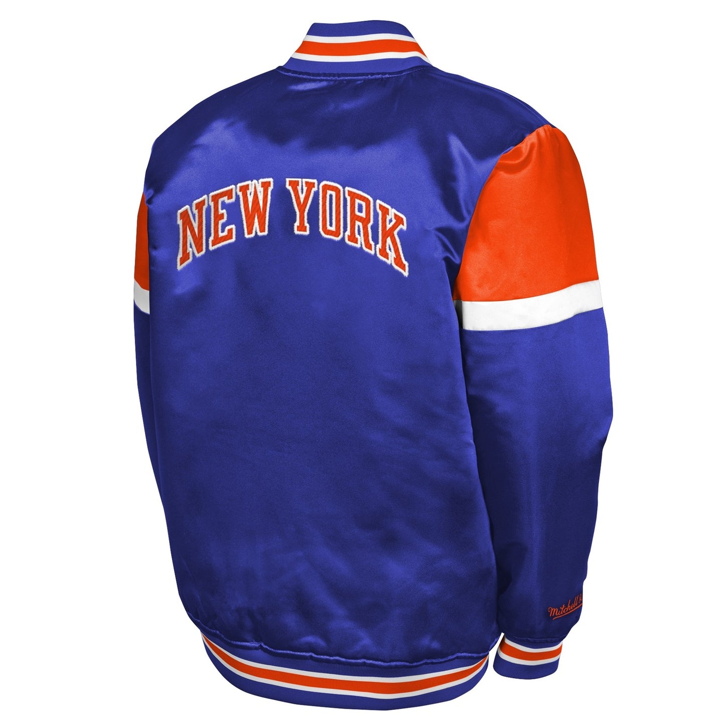 New York Knicks Youth Heavy Weight Satin Jacket - Back View