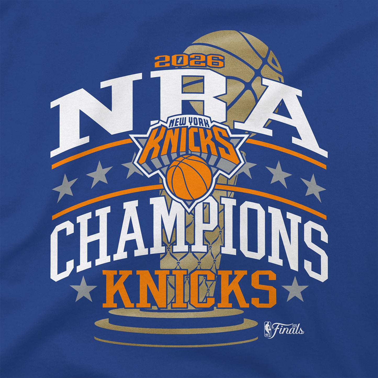 Stadium Essentials Knicks 2026 NBA Champions No Regrets Tee
