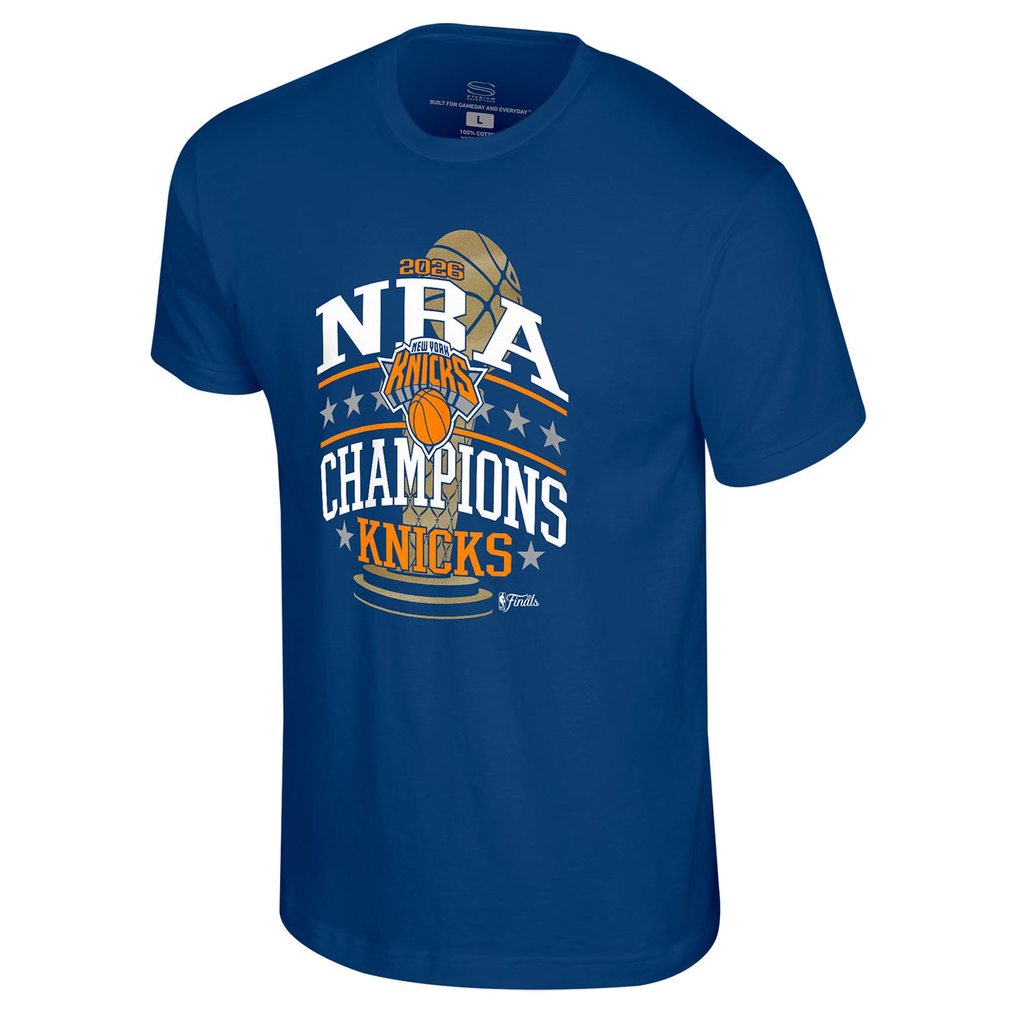 Stadium Essentials Knicks 2026 NBA Champions No Regrets Tee