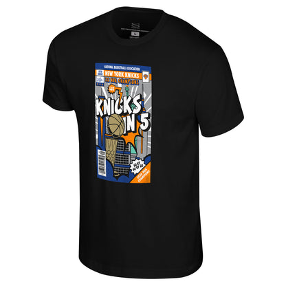 Stadium Essentials Knicks 2026 NBA Champions "Knicks in 5" Comic Book Tee
