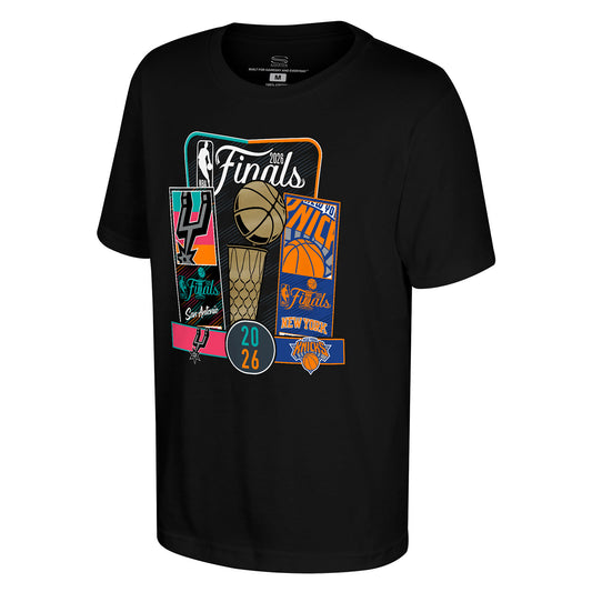 Youth Stadium Essentials Knicks vs Spurs Finals 2026 Match Up Tee