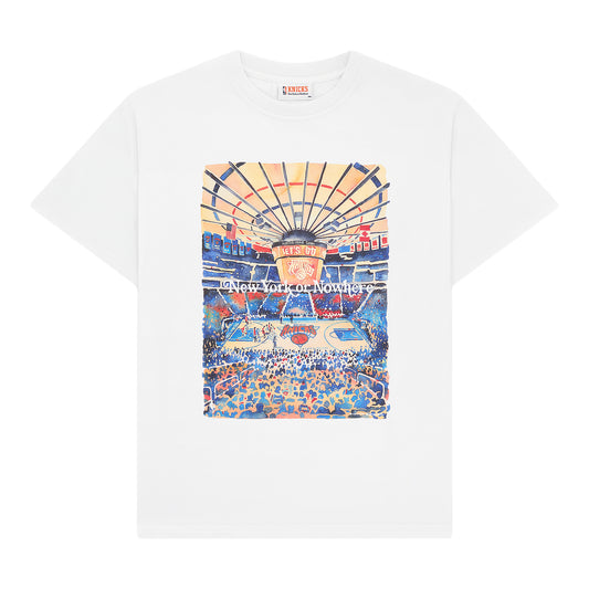 NYON Knicks Watercolor Oversize Crop Tee