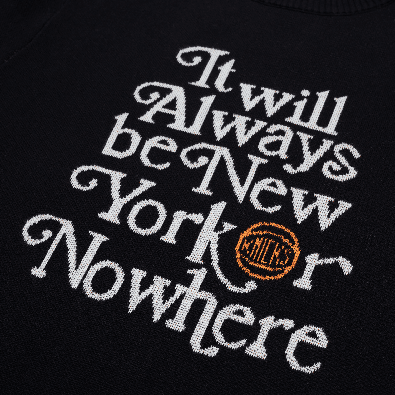 NYON x Knicks Always Knit Crew - Up Close Front View