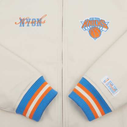 NYON x Knicks Buckets Coaches Jacket - Up Close Front View
