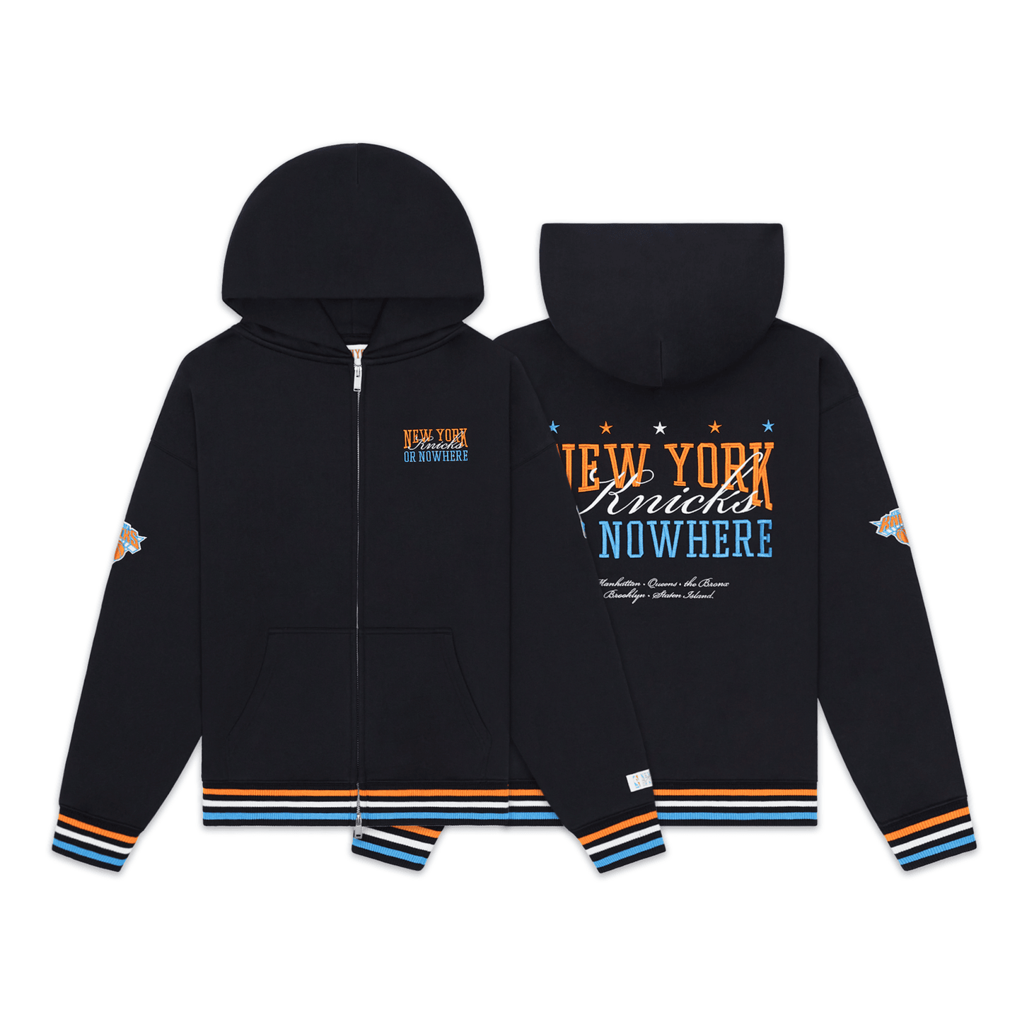 トップス New York or Nowhere NYON NYON x Knicks Black Crossover Zip Hoodie – Shop Madison