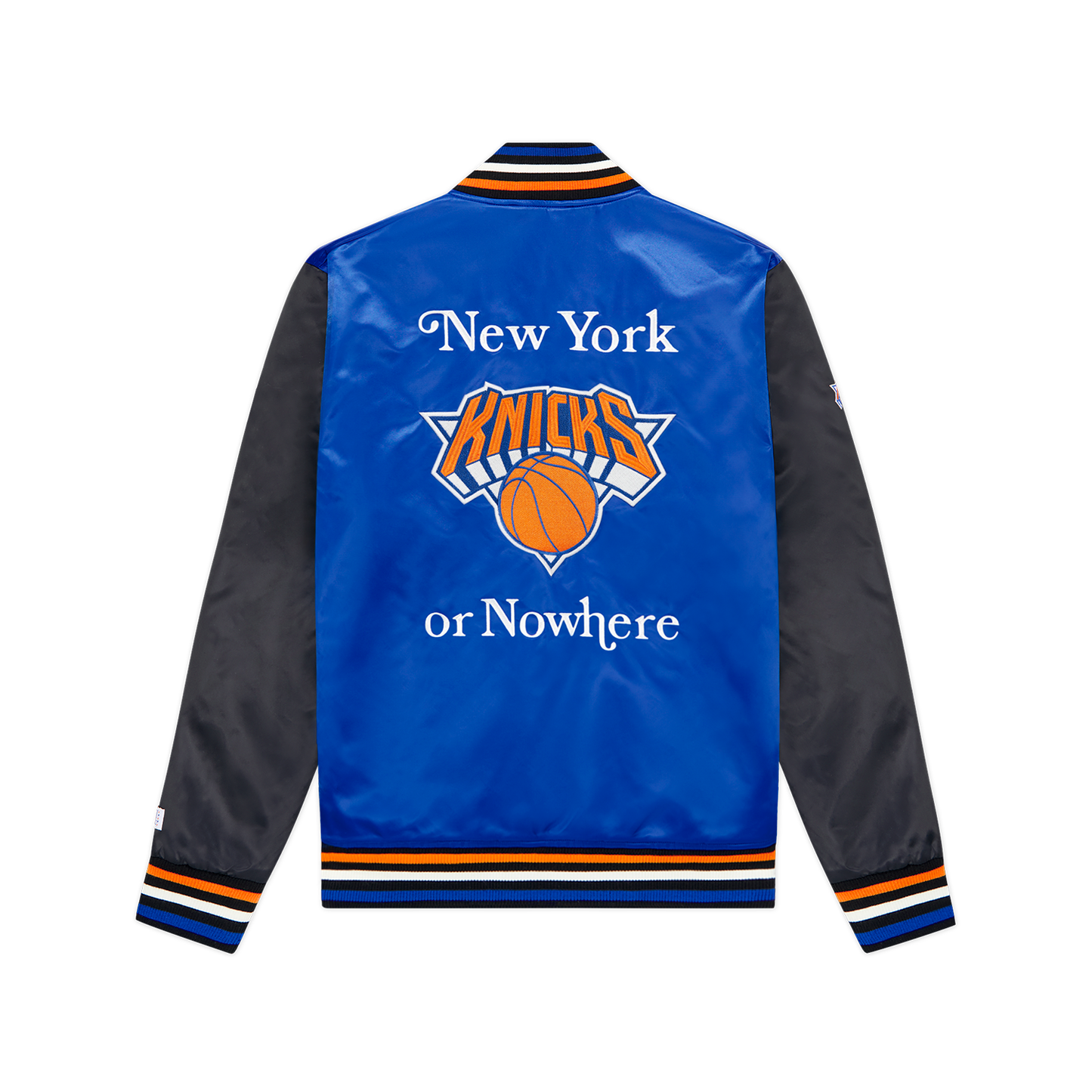 NYON x Knicks Give and Go Satin Varsity Jacket