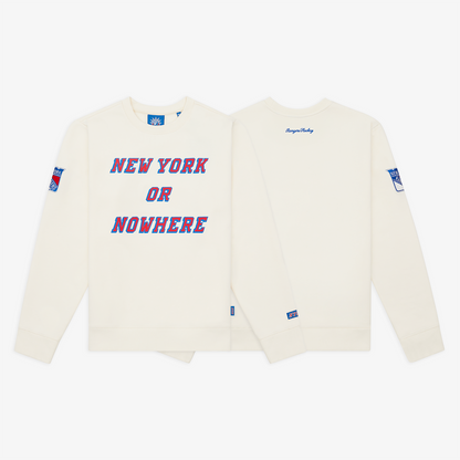 NYON x Rangers Off White Home Team Crewneck