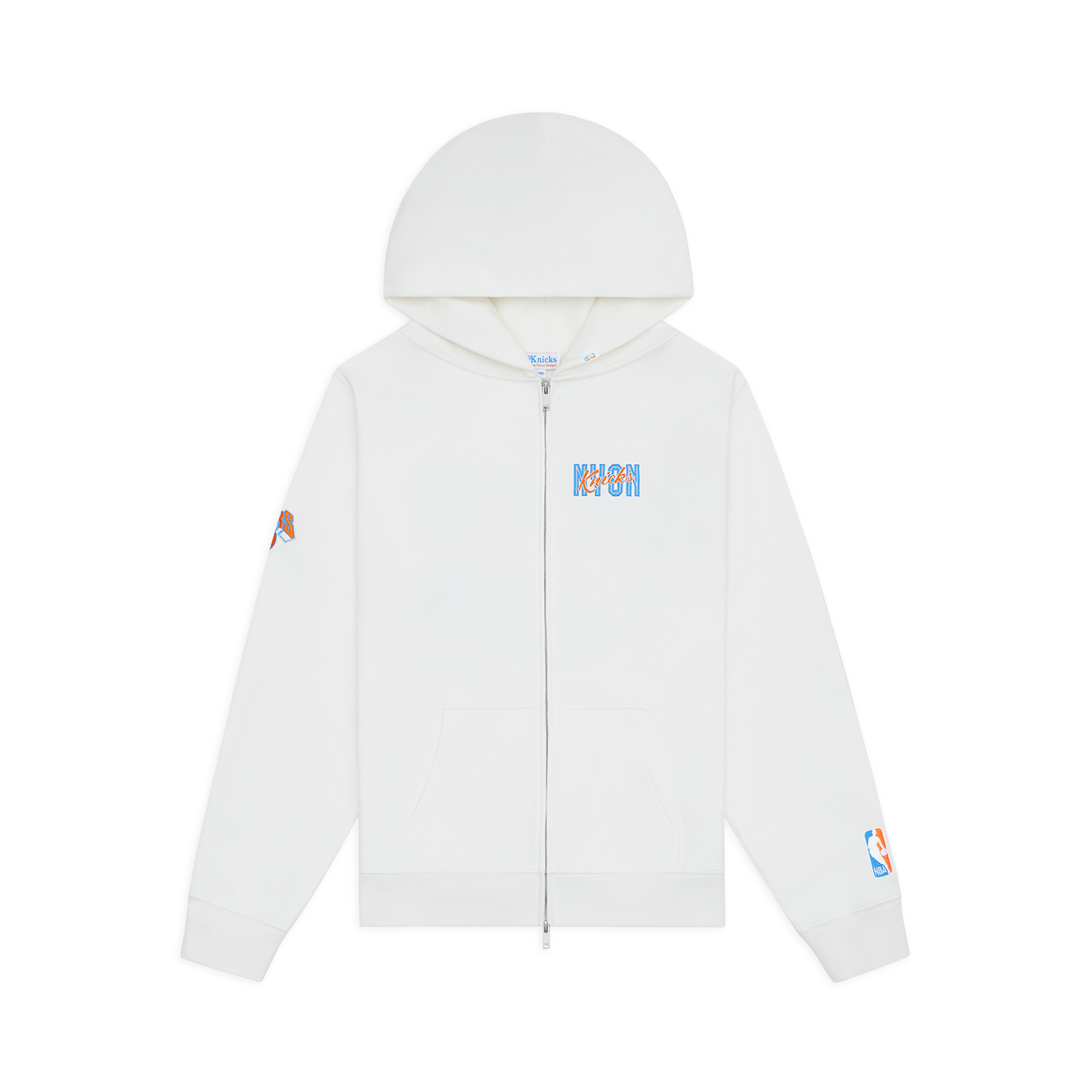 NYON x Knicks Crisscross Off White Zip Hoodie