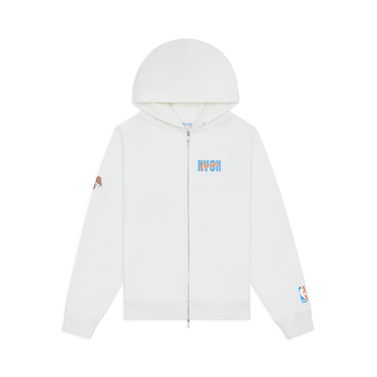 NYON x Knicks Crisscross Off White Zip Hoodie