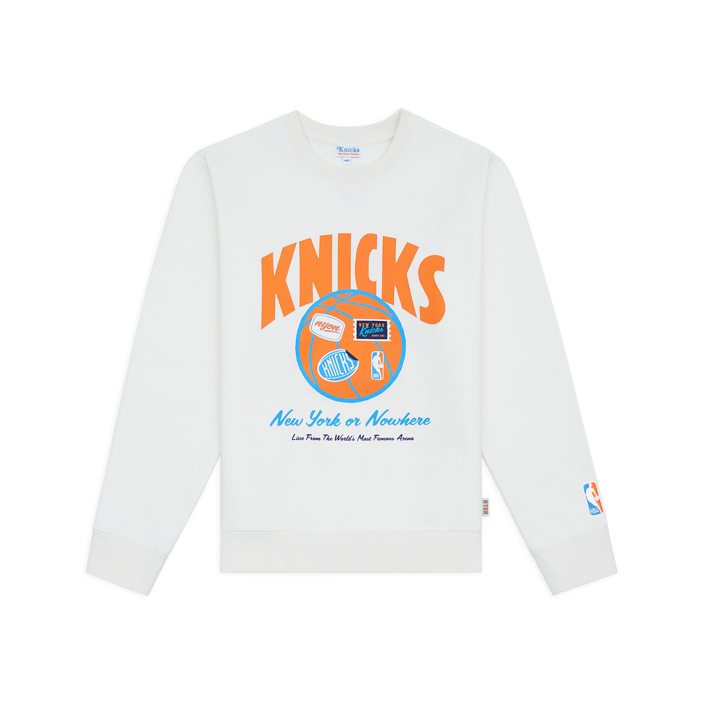 NYON x Knicks Game Changer Off White Crewneck