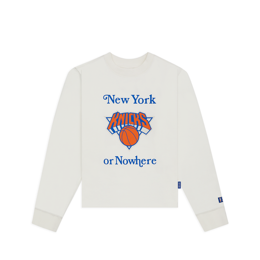Women's NYON x Knicks Give & Go Crewneck Off White