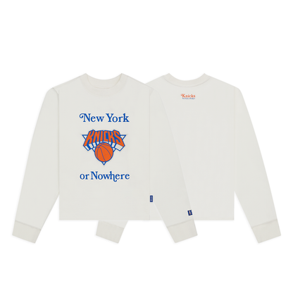 Women's NYON x Knicks Give & Go Crewneck Off White