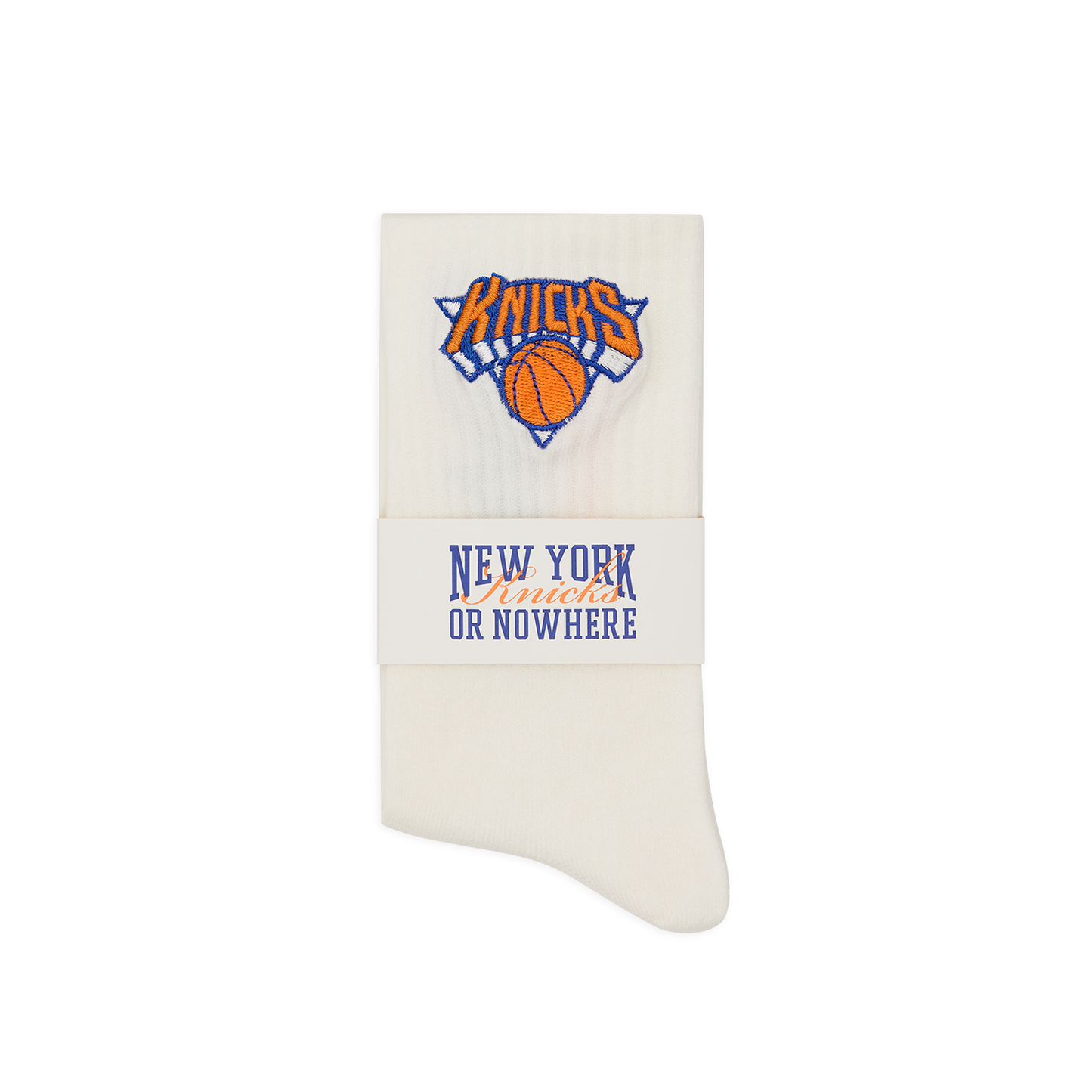 NYON x Knicks Give and Go Crew Socks Cream