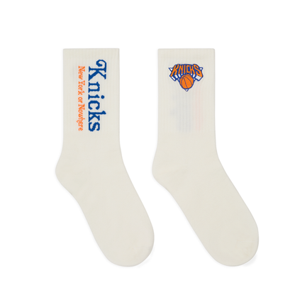NYON x Knicks Give and Go Crew Socks Cream