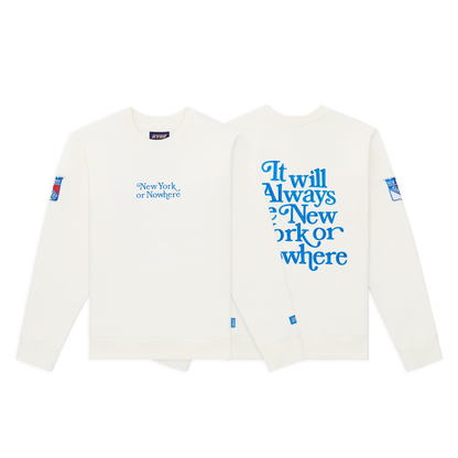 NYON x Rangers Cream Motto Crewneck