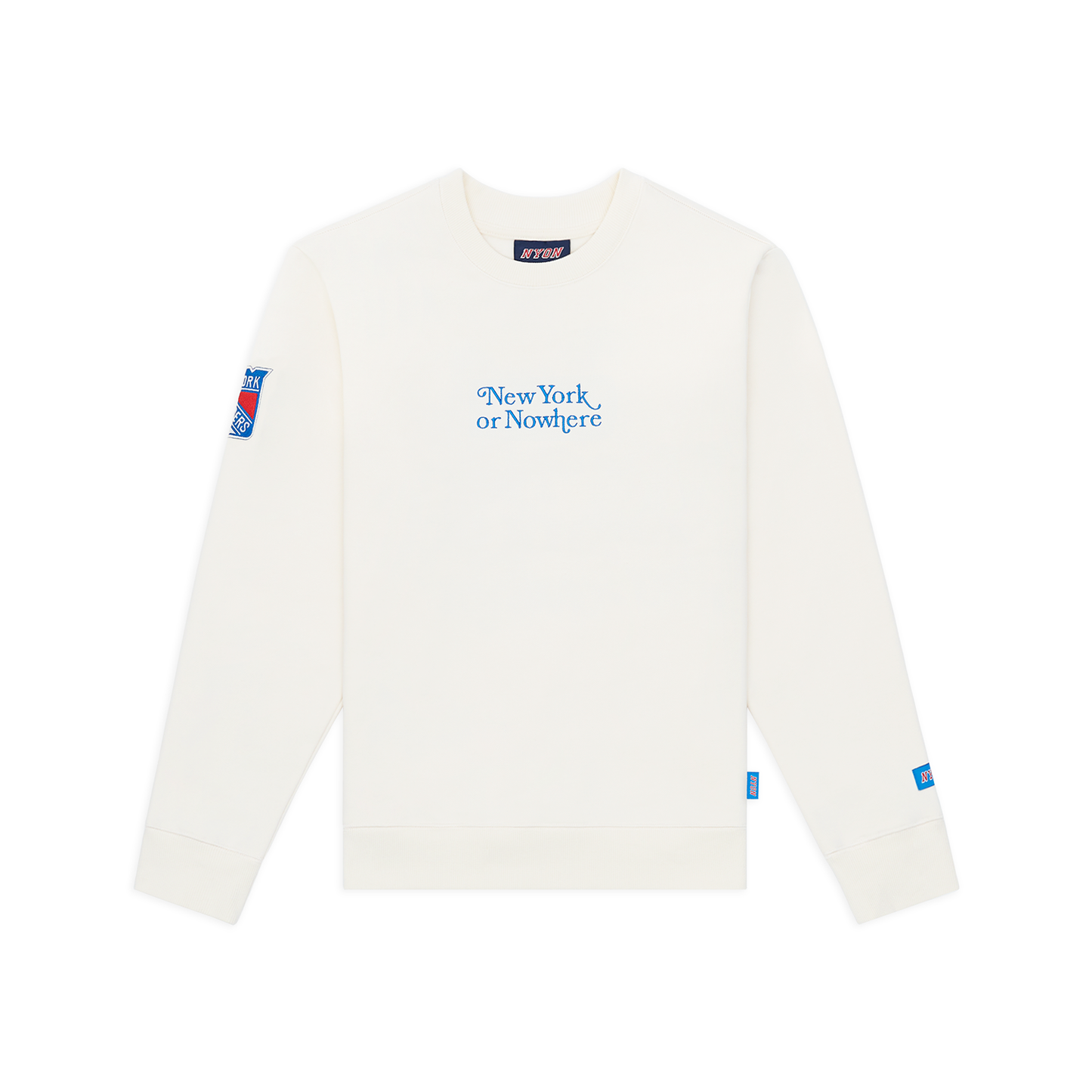NYON x Rangers Cream Motto Crewneck