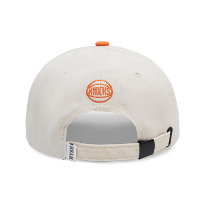 NYON x Knicks Motto Cream/Orange Dad Hat - Back View