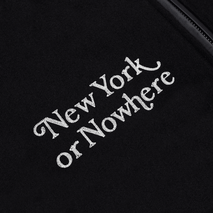 NYON x Knicks Motto Always Varsity Wool Jacket - Detail View