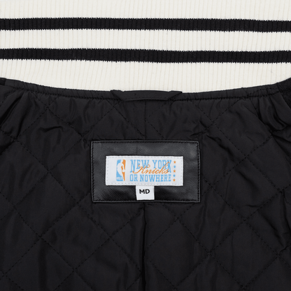 NYON x Knicks Motto Always Varsity Wool Jacket - Tag View