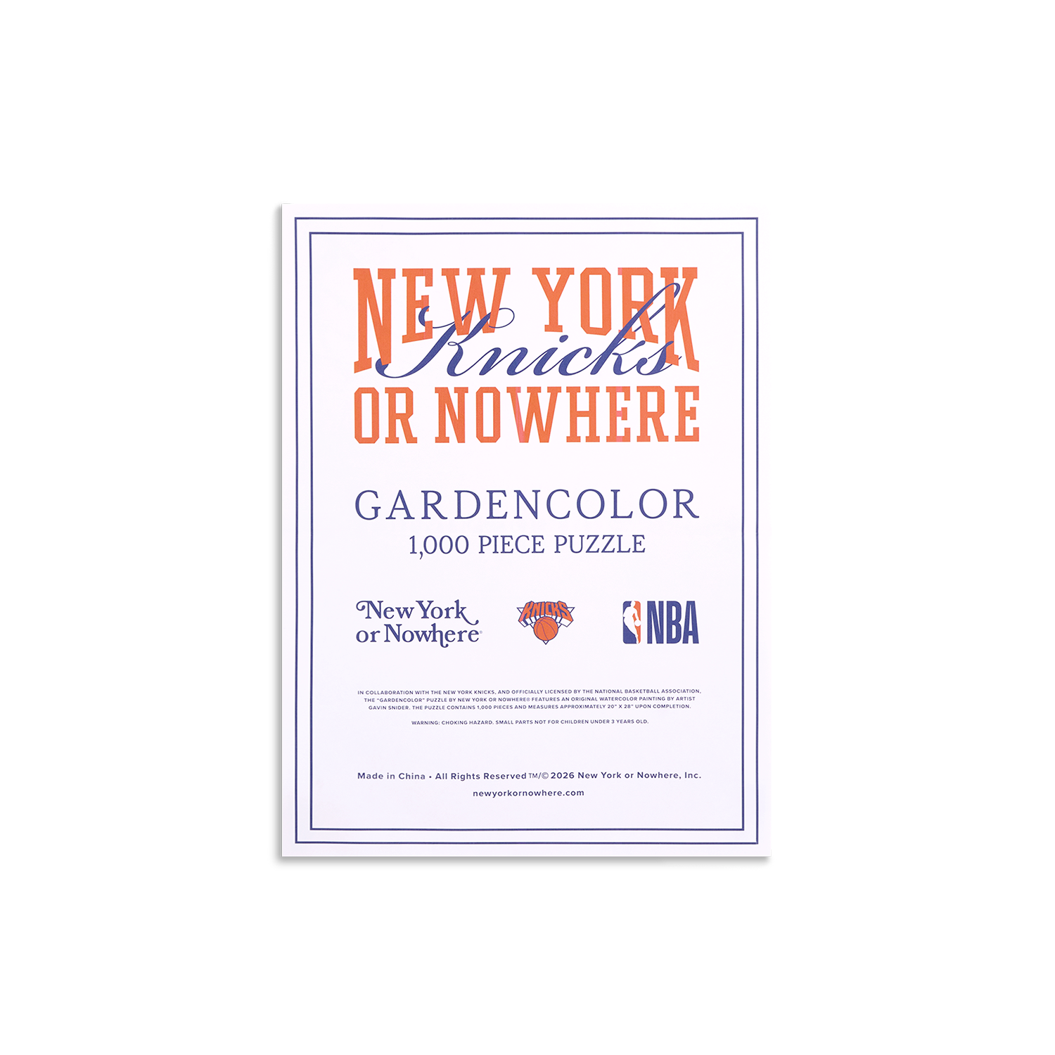 NYON x Knicks Gardencolor Puzzle – Shop Madison Square Garden