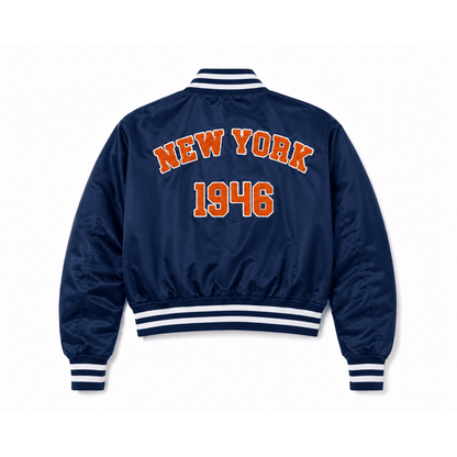 Women's Dannijopro Knicks 26 Champions Crop Bomber Jacket