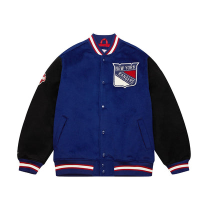 Mitchell & Ness Rangers Team Legacy Varsity Jacket - Front View