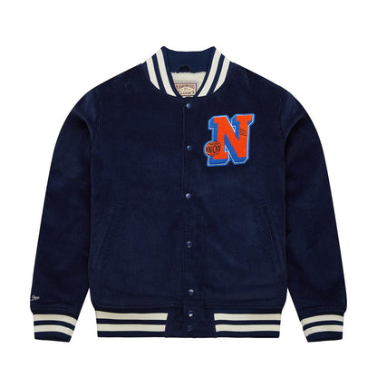Mitchell & Ness Knicks Collegiate Varsity Jacket - Front View
