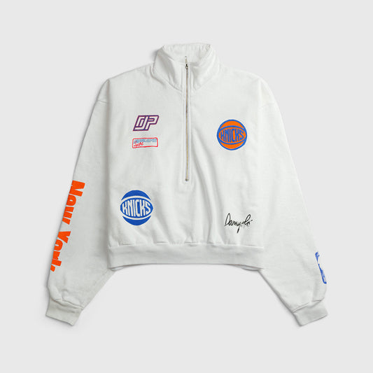 DANNIJOPRO x Knicks Varsity Cropped Half Zip