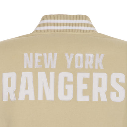 JH Design Rangers Reversible Tan/White Varsity Jacket