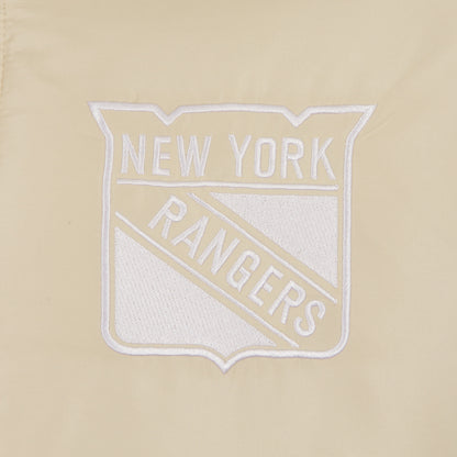 JH Design Rangers Reversible Tan/White Varsity Jacket