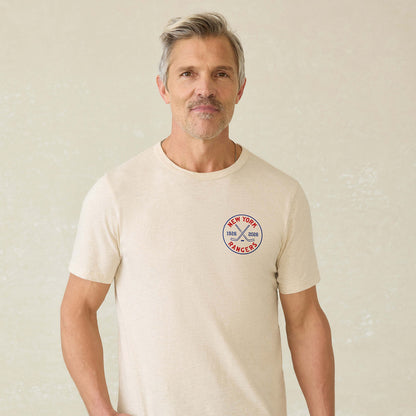 Faherty Rangers Centennial Cream Sunwashed Tee