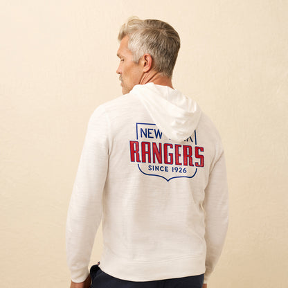Faherty Rangers White Sunwashed Slub Hoodie