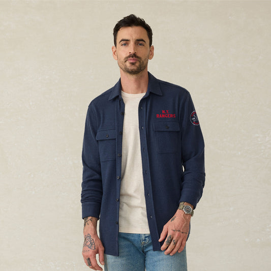 Faherty Rangers Navy Legend Sweater Shirt