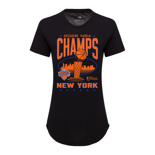Women's Sportiqe Knicks 2026 NBA Champions Phoebe Tee