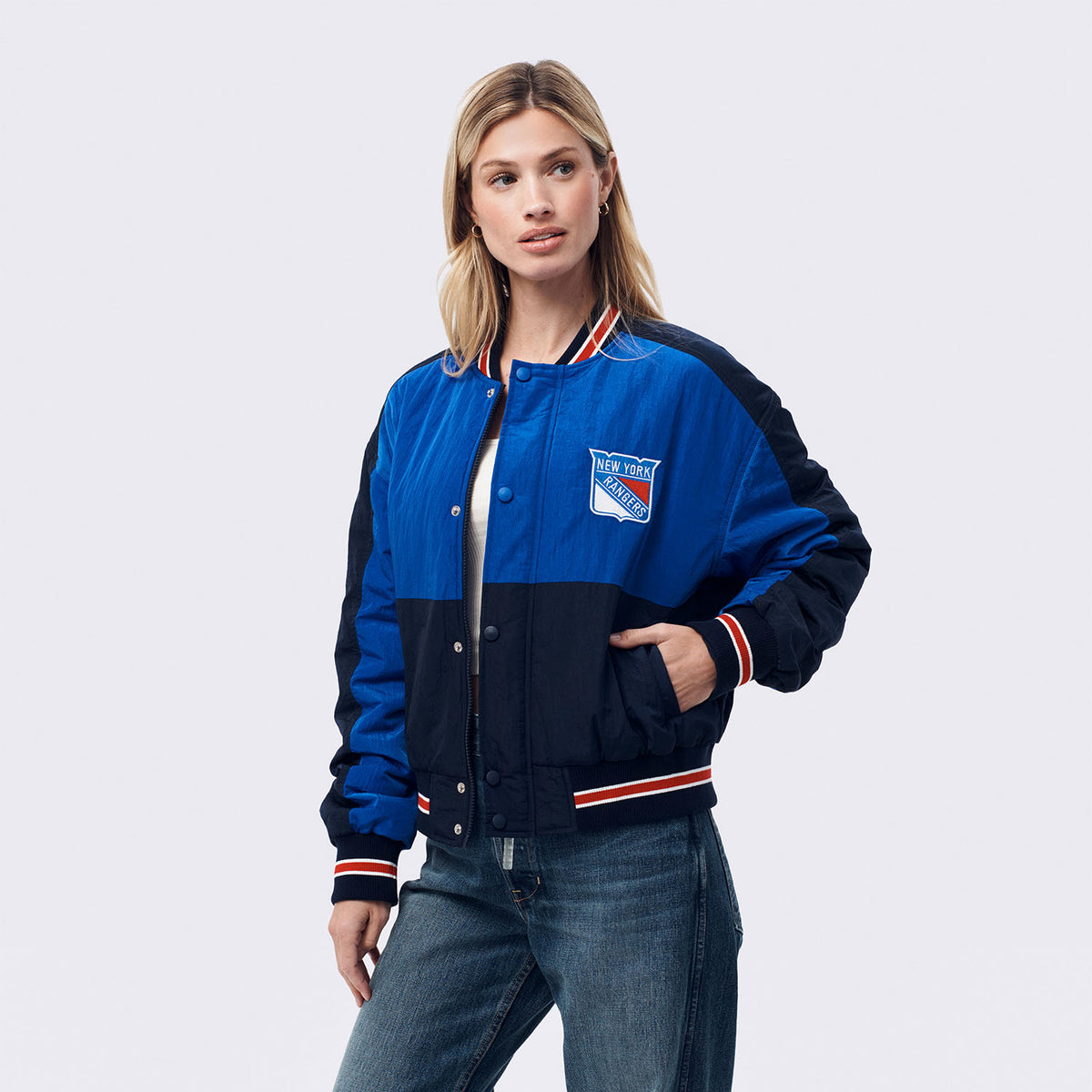 Women's Cropped Bomber Royal