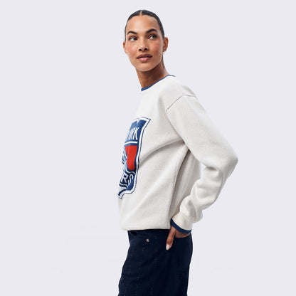 Women's Knit Stripe Edge Sweatrer Grey