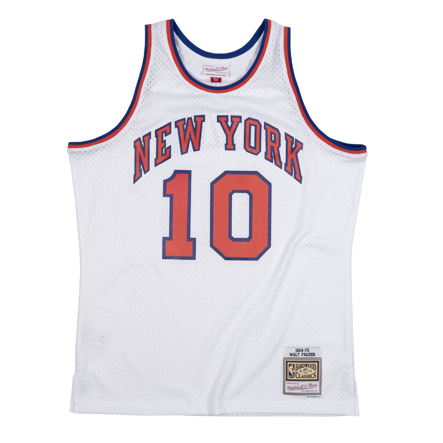 Walt Frazier Mitchell & Ness 1969 White Swingman Jersey