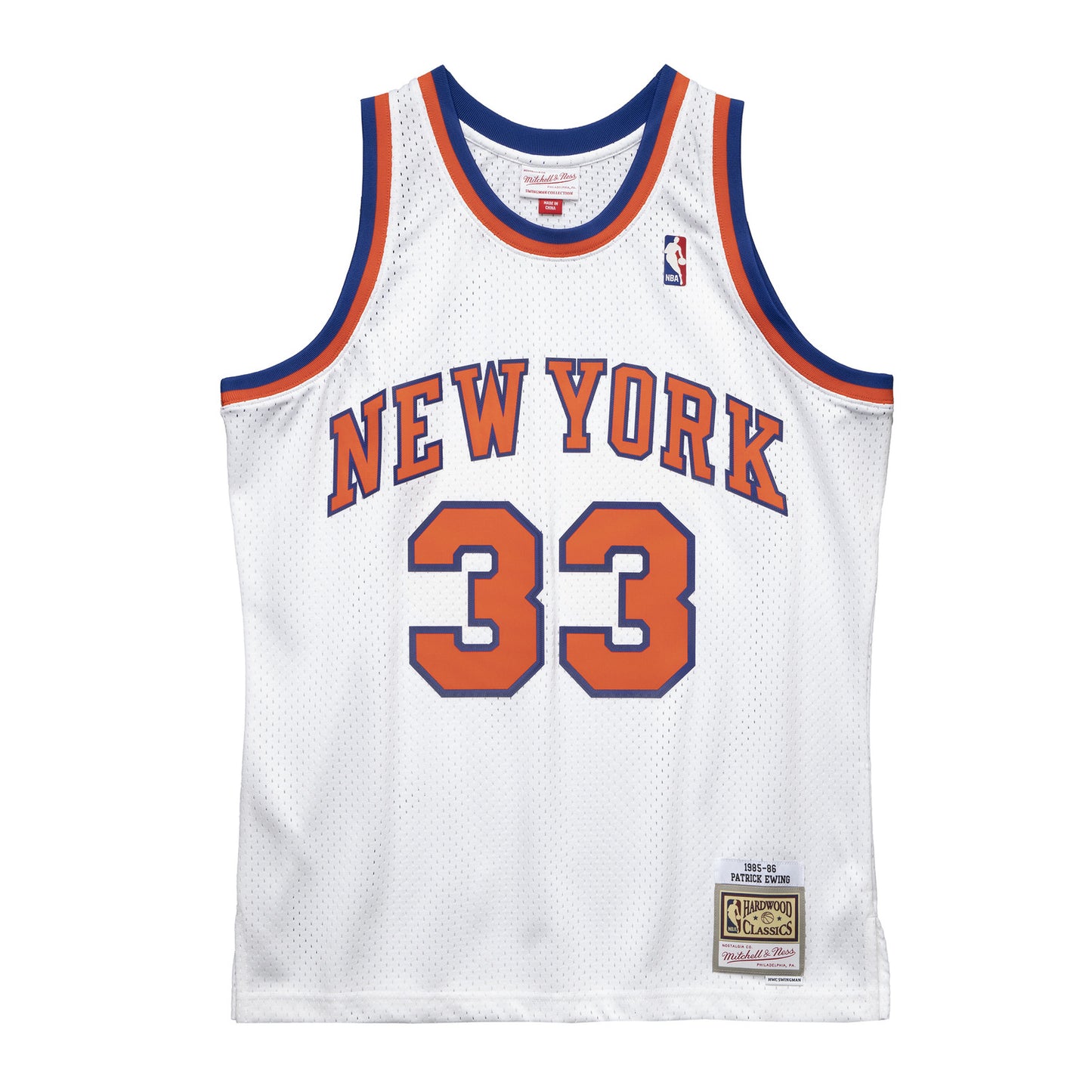 Patrick Ewing Mitchell & Ness 1985 White Swingman Jersey